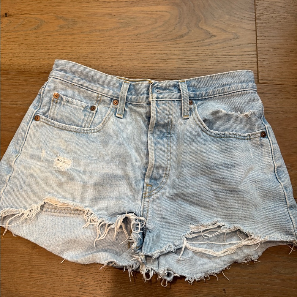 Levi's Light Blue 501  Jean Shorts